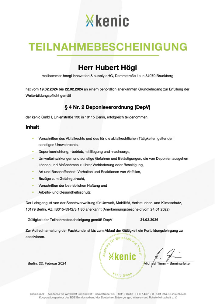 Högl Fachkunde DepV