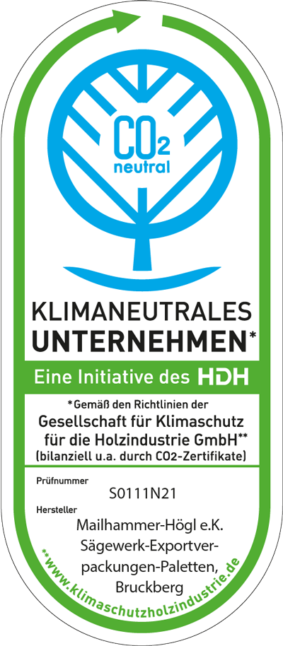Mailhammer Högl Verpackungsentwicklung Exportverpackung Restholzverwertung Klimanneutral