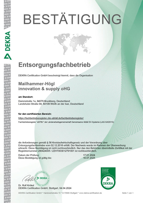 ZA Zertifikat EfbV